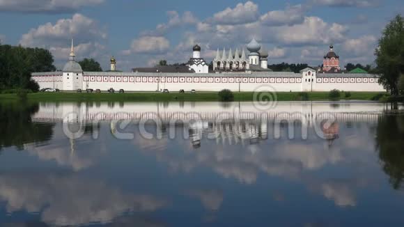 老蒂克文设想修道院的景色俄罗斯列宁格勒地区视频的预览图