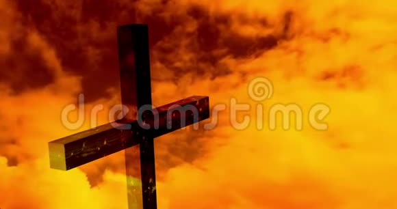 宗教复活节星期日耶稣受难日动画4k视频的预览图