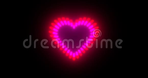 无缝环路科幻未来感VJ隧道从心脏符号形状的心脏视频的预览图