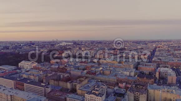 鸟瞰圣彼得堡日落14视频的预览图