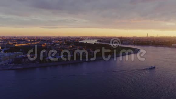鸟瞰圣彼得堡日落16视频的预览图