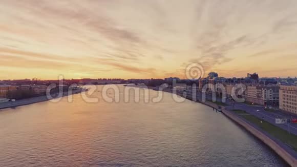 鸟瞰圣彼得堡日落19视频的预览图