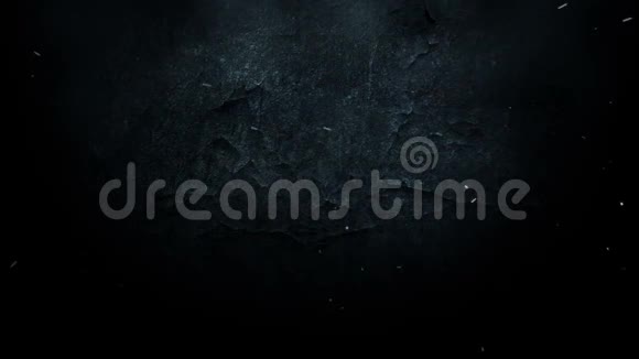 抽象电影尘埃粒子黑墙石背景视频的预览图