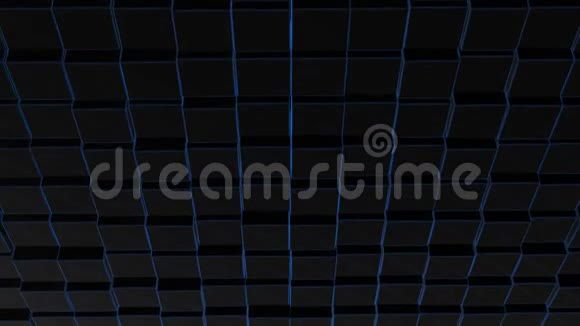 具有移动立方表面黑壁的抽象背景视频的预览图