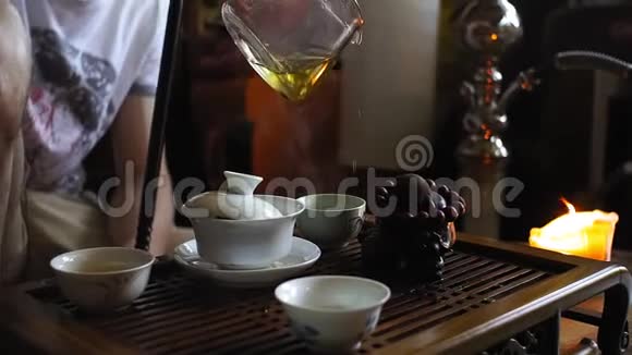 茶道品热茶绿茶视频的预览图