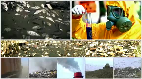 各种形式的环境污染分屏视频的预览图