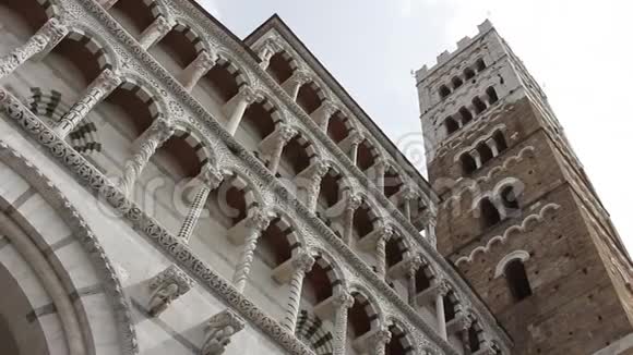 卢卡大教堂或圣马蒂诺大教堂在卢卡托斯卡纳视频的预览图