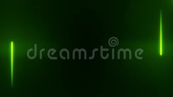 黑色背景的亮绿色霓虹灯框架抽象3d渲染4K视频视频的预览图