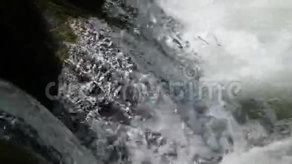 河中的小瀑布视频的预览图