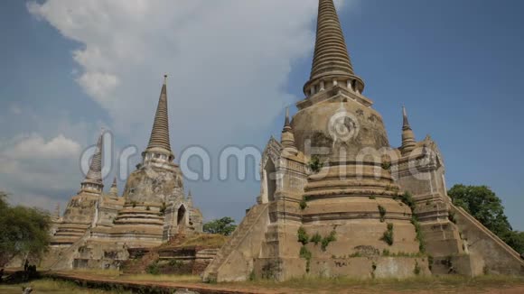 泰国Ayutthaya历史公园的WatPhraSiSanphet寺视频的预览图