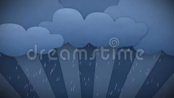 改变天气美丽的插图雨和太阳概念时间流逝卡通风格三维动画高清1080视频的预览图