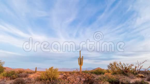 AZ沙漠景观日落时间过去视频的预览图