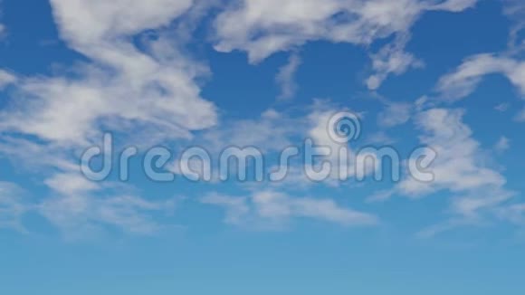 时间流逝移动白云蓝色的天空背景有一朵小小的云视频的预览图