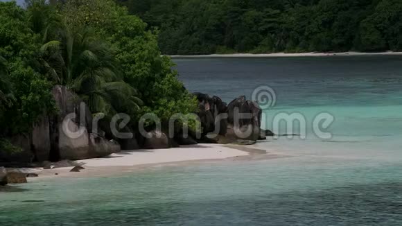 横观热带岛屿特雷斯岛马河塞舌尔视频的预览图