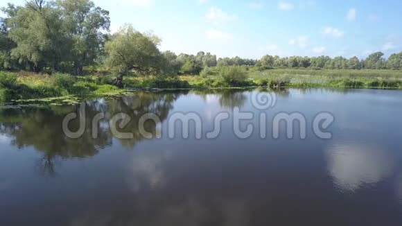 前往德斯纳河和森林的夏季空中景色视频的预览图