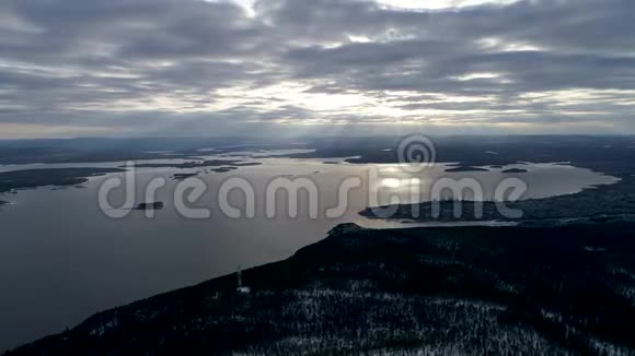 诺森自然的空中景观海湾景观视频的预览图