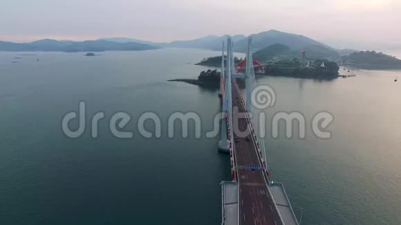 南韩香椿香椿庆南亚洲香椿桥的空中景观及空中景观视频的预览图