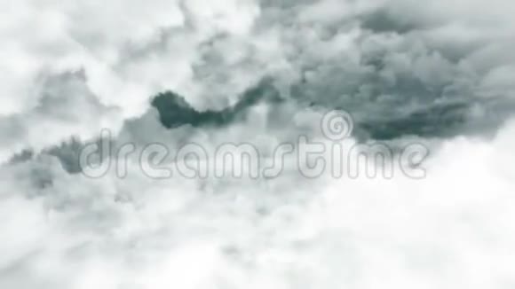 在无缝环中飞过厚厚的云层视频的预览图