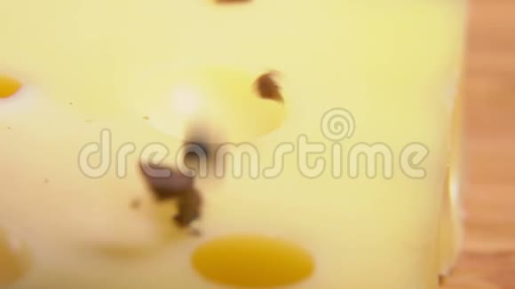 切碎的罕见的黑松露蘑菇正落在奶酪上视频的预览图