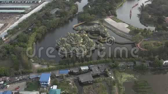 泰国曼谷古城MuangBoran空中镜头视频的预览图