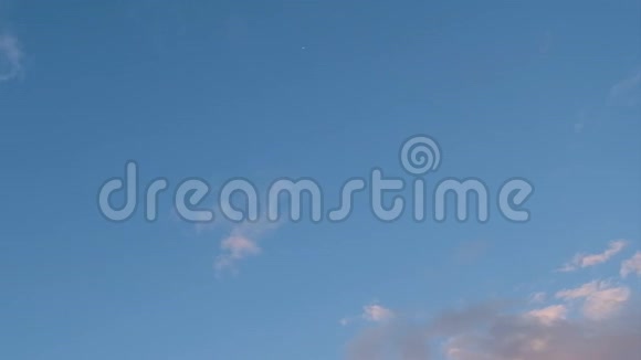 飞鸟飞过多云深蓝的天空4kuhd飞春燕活动视频的预览图