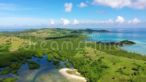 带绿松石泻湖和沙洲的热带岛屿巴拿马群岛菲律宾视频的预览图