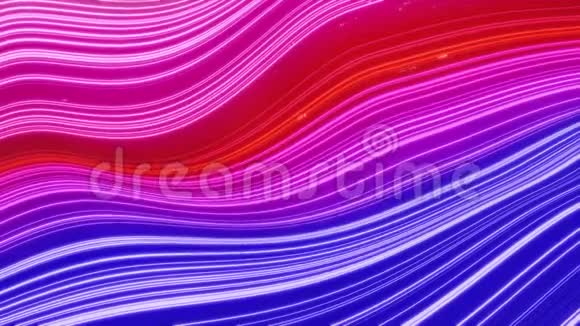 美丽的抽象的表面波浪背景蓝色红色渐变挤压线条作为条纹织物表面视频的预览图