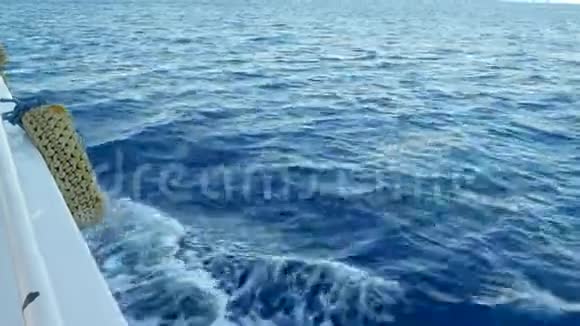 蓝色海水白游艇之旅视频的预览图