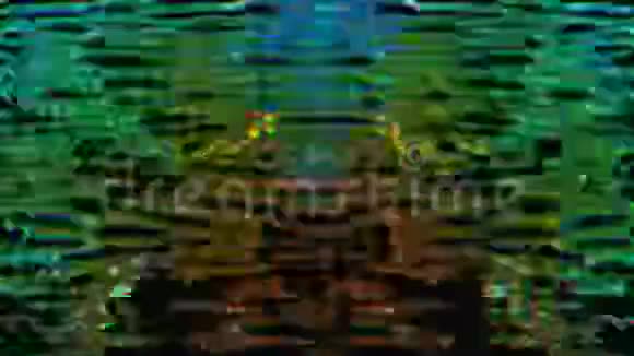 循环的彩色背景数据mosh仿真Psycedelic电脑图形视频的预览图