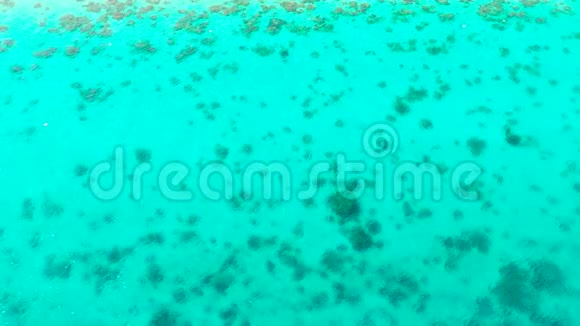 透明绿松石海水天然底色视频的预览图