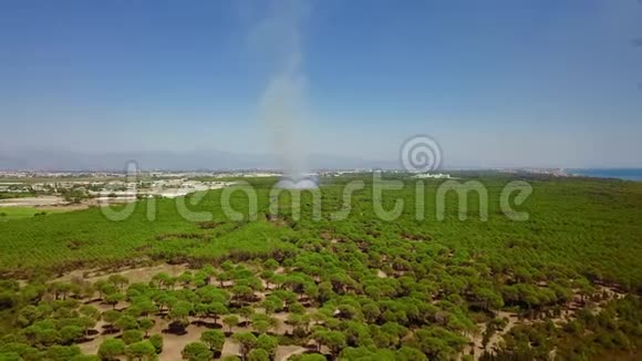 在沙漠花园的空旷地带发生火灾飞机熄火视频的预览图