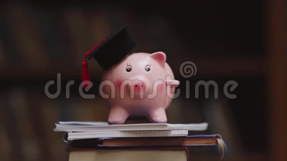 戴着毕业帽的小猪银行视频的预览图