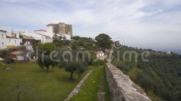 Evoramonte城堡内部在葡萄牙的Alentejo有历史建筑视频的预览图