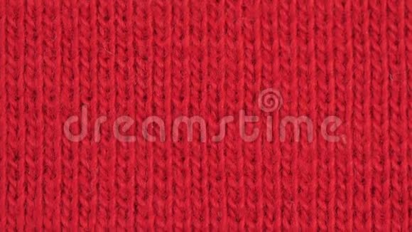 纺织背景深红棉弹力织物宏观拍摄视频的预览图