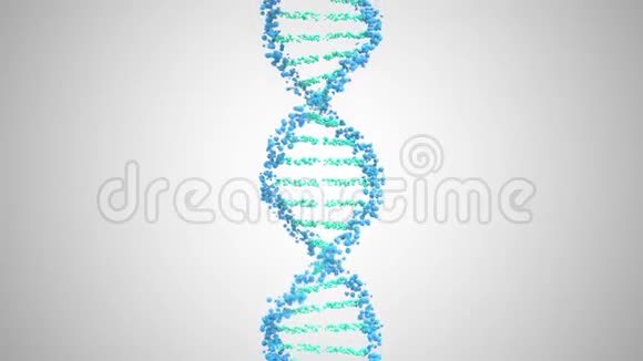 DNA分子螺旋循环三维动画视频的预览图