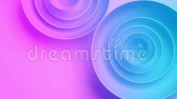 粉红色桌子上的碗上面有蓝色的阴影美丽的抽象背景视频的预览图