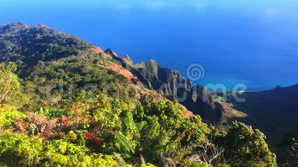 纳帕利海岸国家荒野公园考艾夏威夷太平洋夏威夷岛地球上的天堂波里哈莱州公园卡拉拉视频的预览图
