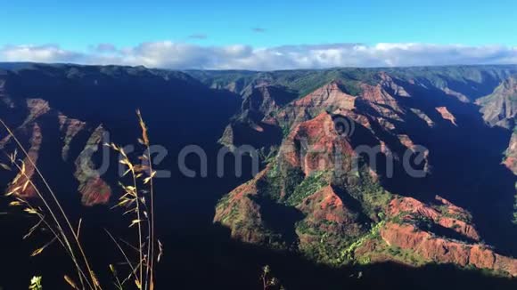 威美亚峡谷也被称为太平洋大峡谷是一个惊人的景观位于考艾夏威夷它非常美丽视频的预览图