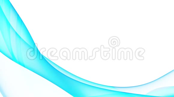 抽象的彩色波浪背景在明亮的蓝色和白色的背景视频的预览图