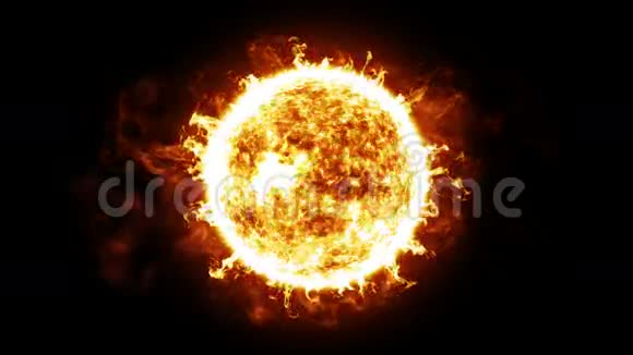 太阳有太阳突起和爆炸高清1080循环动画视频的预览图