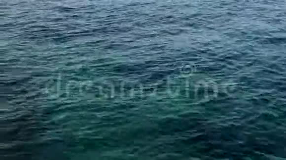 水面洁净纹理背景蓝色海水质地平静背景平静海水清澈视频的预览图