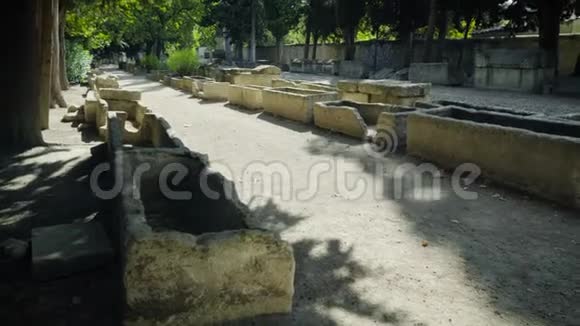 普罗旺斯阿尔斯古罗马墓地视频的预览图
