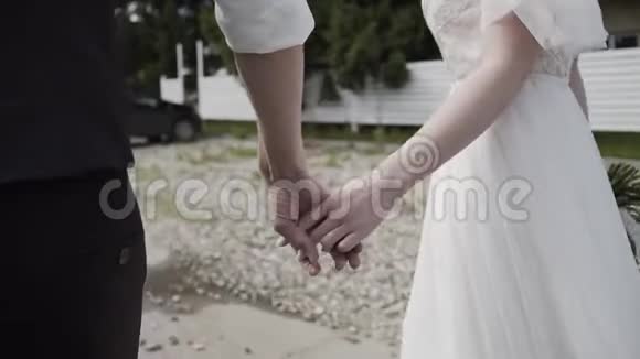 新婚快乐牵着手走着视频的预览图