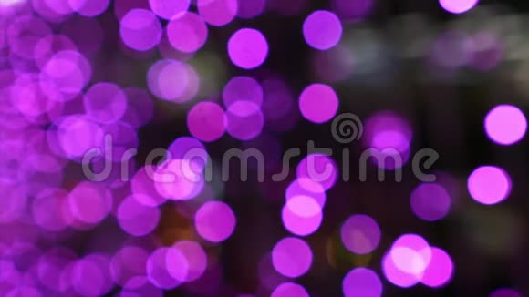 紫色抽象模糊喜庆灯光博克背景户外视频的预览图