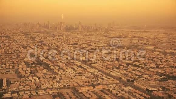阿联酋迪拜城市鸟瞰图视频的预览图