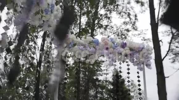 出口婚礼登记的漂亮装饰视频的预览图