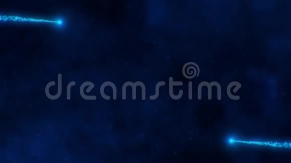蓝色发光粒子与小径内部标志背景视频的预览图