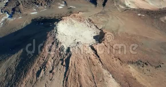 鸟瞰泰德火山特内里费加那利群岛西班牙飞越火山顶视频的预览图