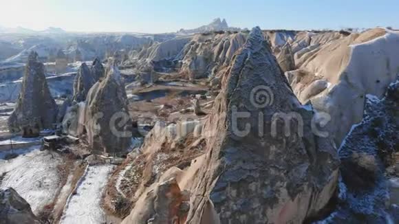 世界遗产卡帕多西亚格雷梅土耳其美丽的火山山脉视频的预览图