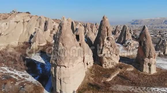 世界遗产卡帕多西亚格雷梅土耳其美丽的火山山脉视频的预览图